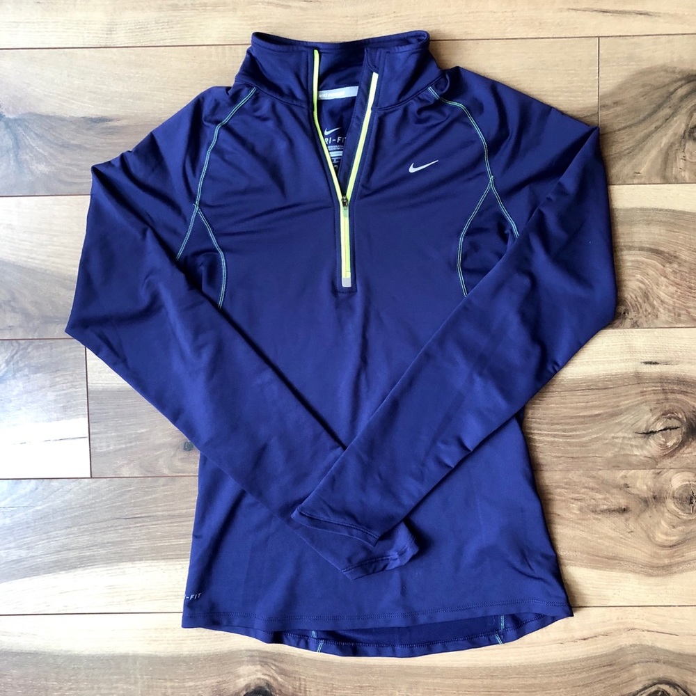 Nike Fitted Long-Sleeve Pullover, Half Zip